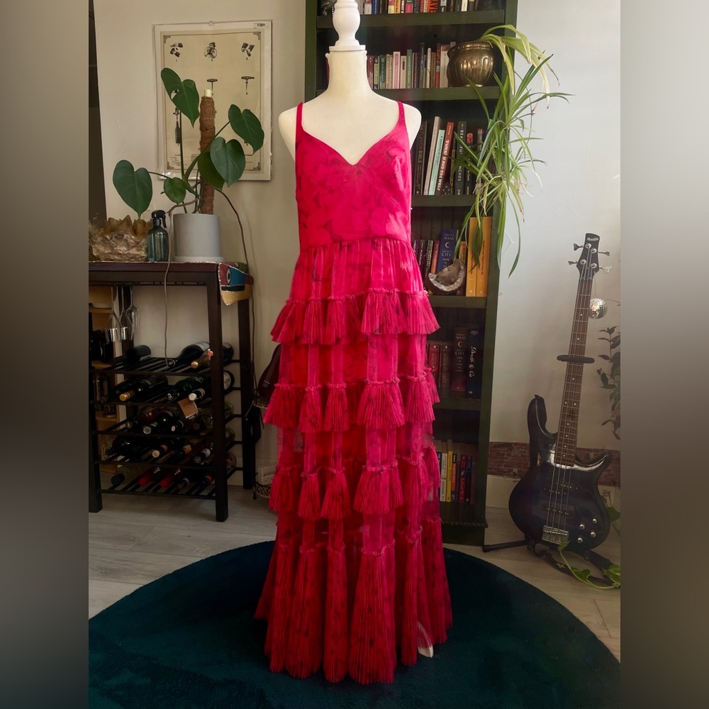 NWT Hutch Freya Sleeveless Tiered Tulle Maxi Dress - Picture 5 of 9